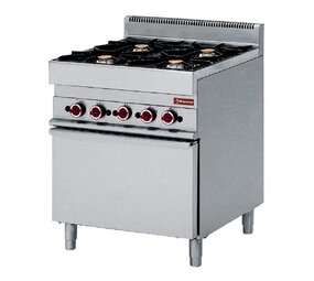 Diamond Gasfornuis 4 branders met elektrische convectie-oven gn 1 1 Diamond Gasfornuis 4 branders met elektrische convectie-oven gn 1 1