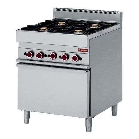 Diamond Gasfornuis 4 branders met elektrische convectie-oven gn 1 1 | G65/4BFEV7 Diamond Gasfornuis 4 branders met elektrische convectie-oven gn 1 1 | G65/4BFEV7