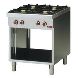 Diamond Fornuis met 4 branders, op open kast