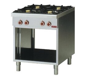 Diamond Fornuis met 4 branders, op open kast Diamond Fornuis met 4 branders, op open kast