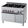 Diamond Fornuis met 6 gasbranders op gasoven en neutrale kast | G65/6BFA11 Diamond Fornuis met 6 gasbranders op gasoven en neutrale kast | G65/6BFA11