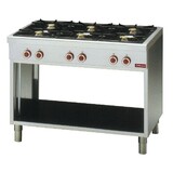 Diamond Gasfornuis met 6 branders, op open kast