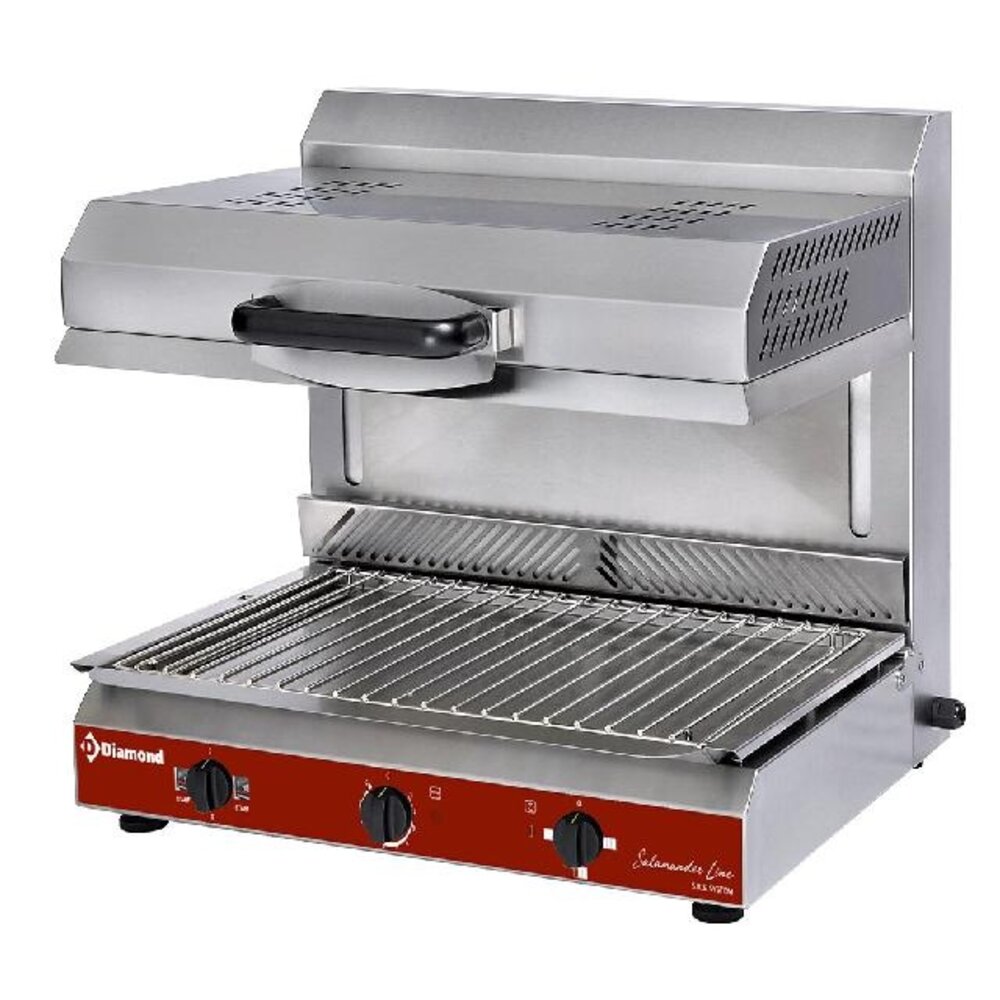 Diamond Vitroceramische salamander, mobiele bovenkant, 2 vuren | SA/60VC-SW Diamond Vitroceramische salamander, mobiele bovenkant, 2 vuren | SA/60VC-SW