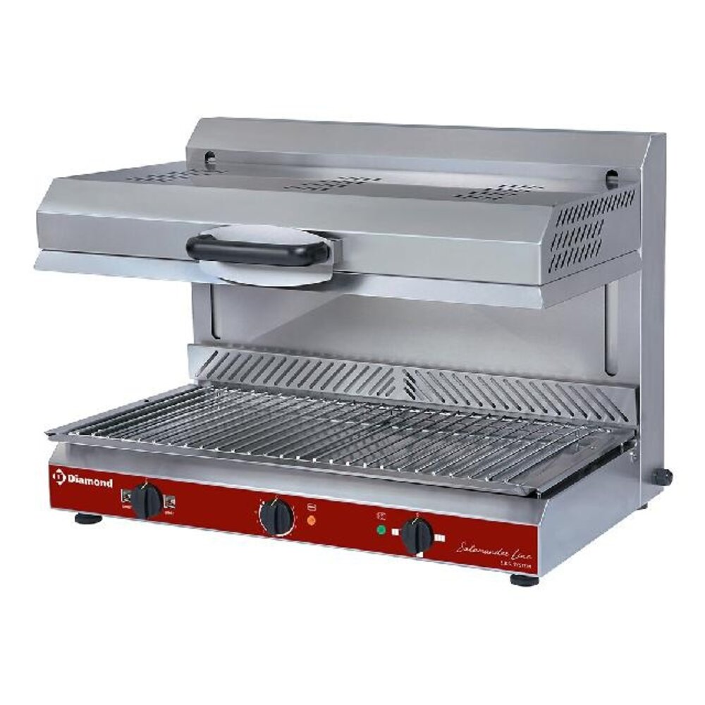 Diamond Vitroceramische salamander, mobiele bovenkant, 3 vuren | SA/80VC-SW Diamond Vitroceramische salamander, mobiele bovenkant, 3 vuren | SA/80VC-SW