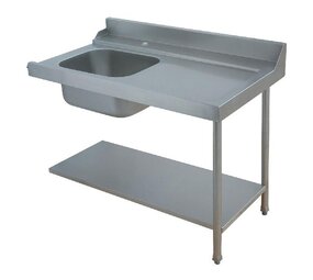 Diamond Inlooptafel met voorwaskuip  rechts Diamond Inlooptafel met voorwaskuip  rechts