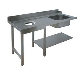 Diamond Inlooptafel met voorwaskuip  links Diamond Inlooptafel met voorwaskuip  links