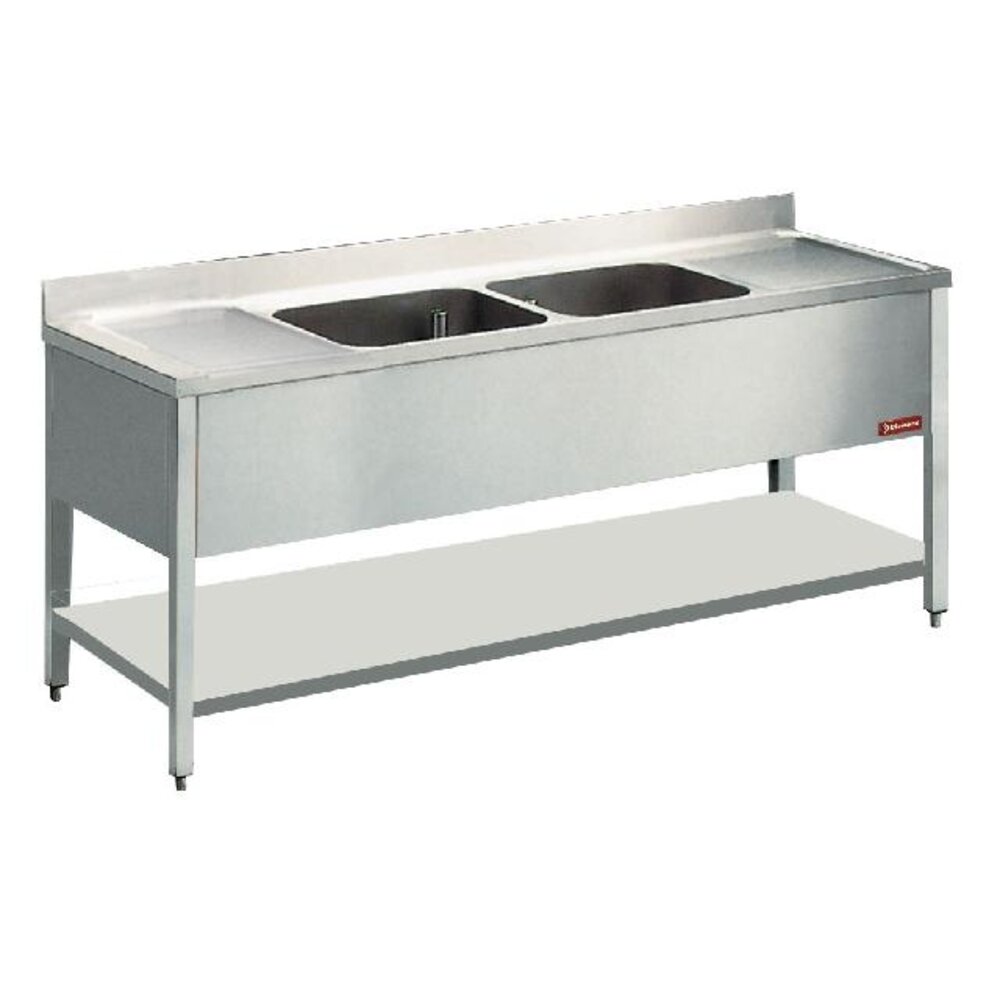 Diamond Spoeltafel met 2 kuipen  en 2 druipvlakken . | L2021 Diamond Spoeltafel met 2 kuipen  en 2 druipvlakken . | L2021