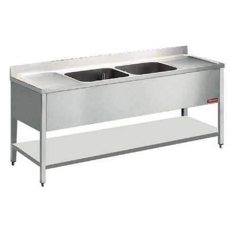 Diamond Spoeltafel met 2 kuipen  en 2 druipvlakken . | L2021 Diamond Spoeltafel met 2 kuipen  en 2 druipvlakken . | L2021