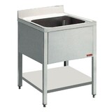 Diamond Spoeltafel met 1 kuip met onderstel
