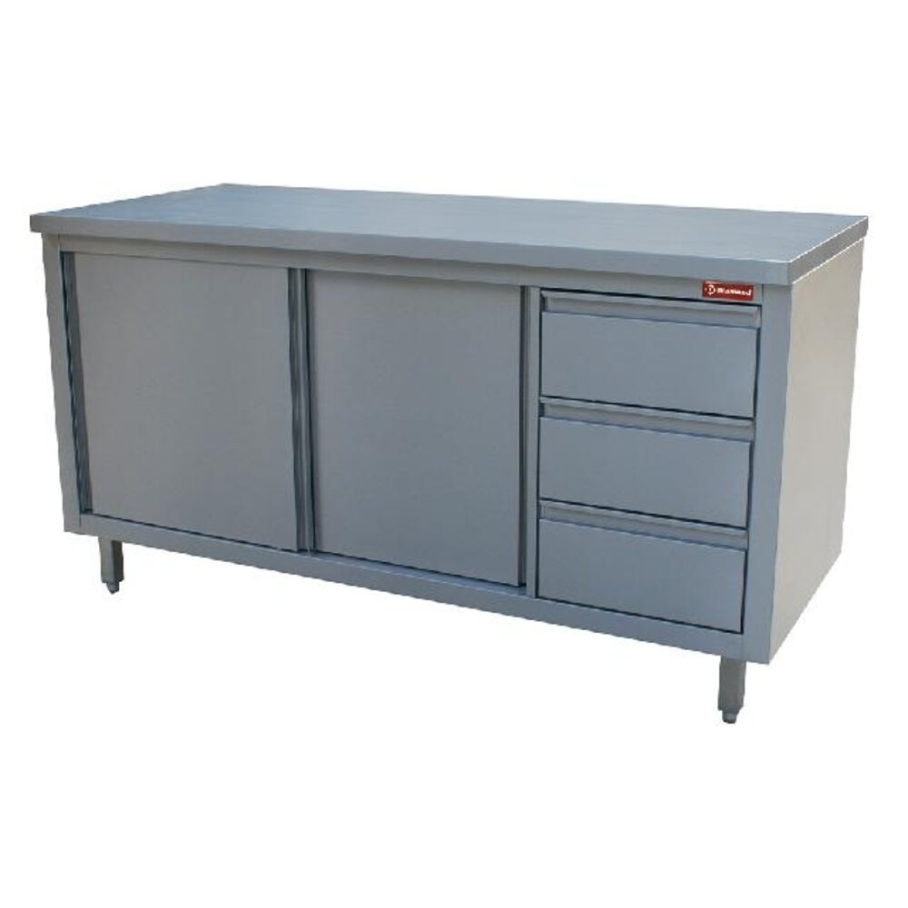 Diamond Neutrale werktafelkasten en 3 rechts laden | TA167CD/B