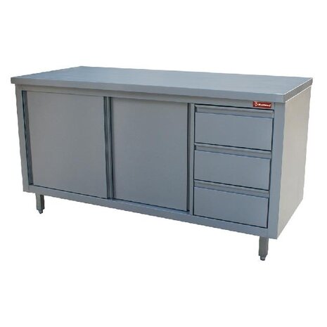 Diamond Neutrale werktafelkasten en 3 rechts laden | TA167CD/B