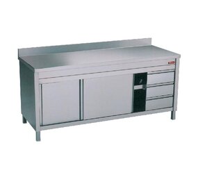 Diamond Neutrale werktafelkast met rechts 3 laden