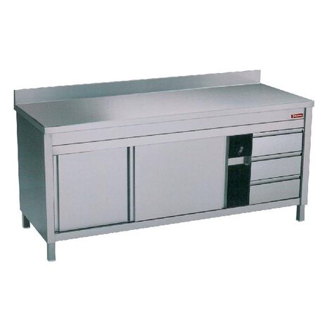 Diamond Neutrale werktafelkast met rechts 3 laden | TA207CDA/M