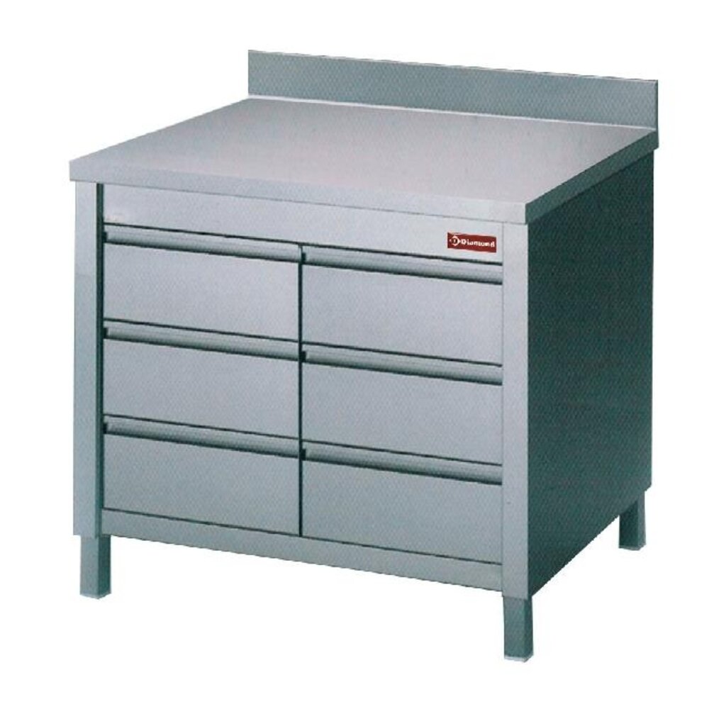 Diamond Werktafelkast met 6 laden gn1 1 | TACS107A/B