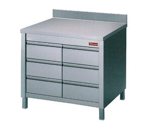 Diamond Werktafelkast met 6 laden gn1 1
