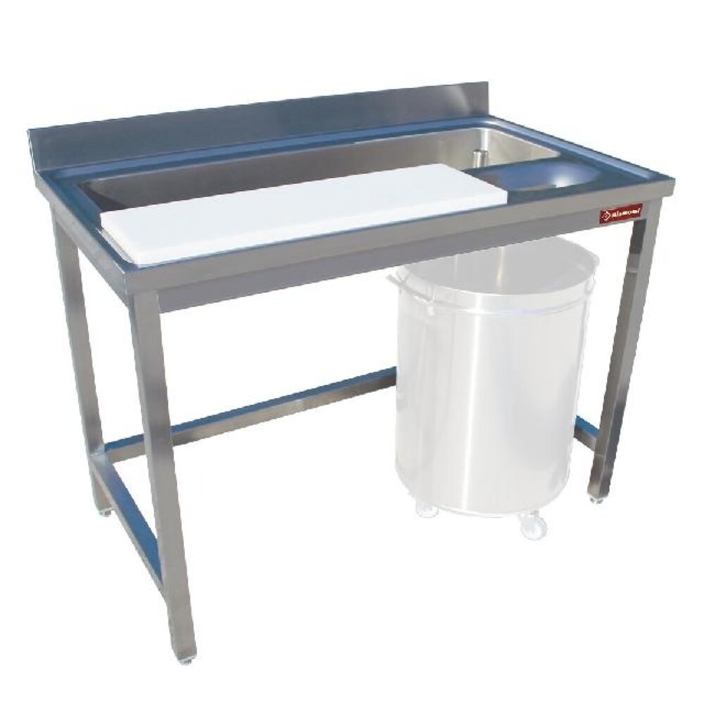 Diamond Voorbereidingstafel en wassen van groenten, wand | TPL1270A Diamond Voorbereidingstafel en wassen van groenten, wand | TPL1270A