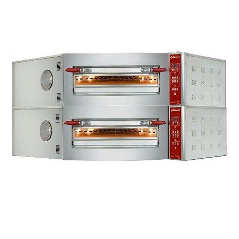 Diamond Elektrische hoekoven, 2 kamers, 2x 8 pizza s Ø 350 mm | CGD/2-DP