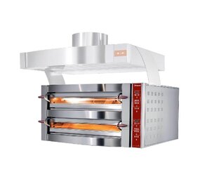 Diamond Elektrische oven, 2 kamers, 2x 6 pizza s Ø 350 mm