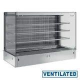 Diamond Muurmodel met kuip en  vierkante  open uitstalvitrine 3 niveau s (met gordijn), gekoeld, geventileerd, 4x gn 1 1 (zonder waterdicht eenheid)