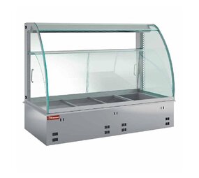 Diamond Warme uitstalvitrine, geventileerd en met bevochtiger 4x gn 1 1