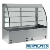 Diamond Kuipelement en open uitstalvitrine 3 niveau s (met gordijn), gekoeld, geventileerd, 4x gn 1 1 (zonder waterdicht eenheid)