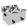 Diamond Elektrische friteuse tafelmodel 2x 10 liter + aftapkraan | EF102-TN Diamond Elektrische friteuse tafelmodel 2x 10 liter + aftapkraan | EF102-TN