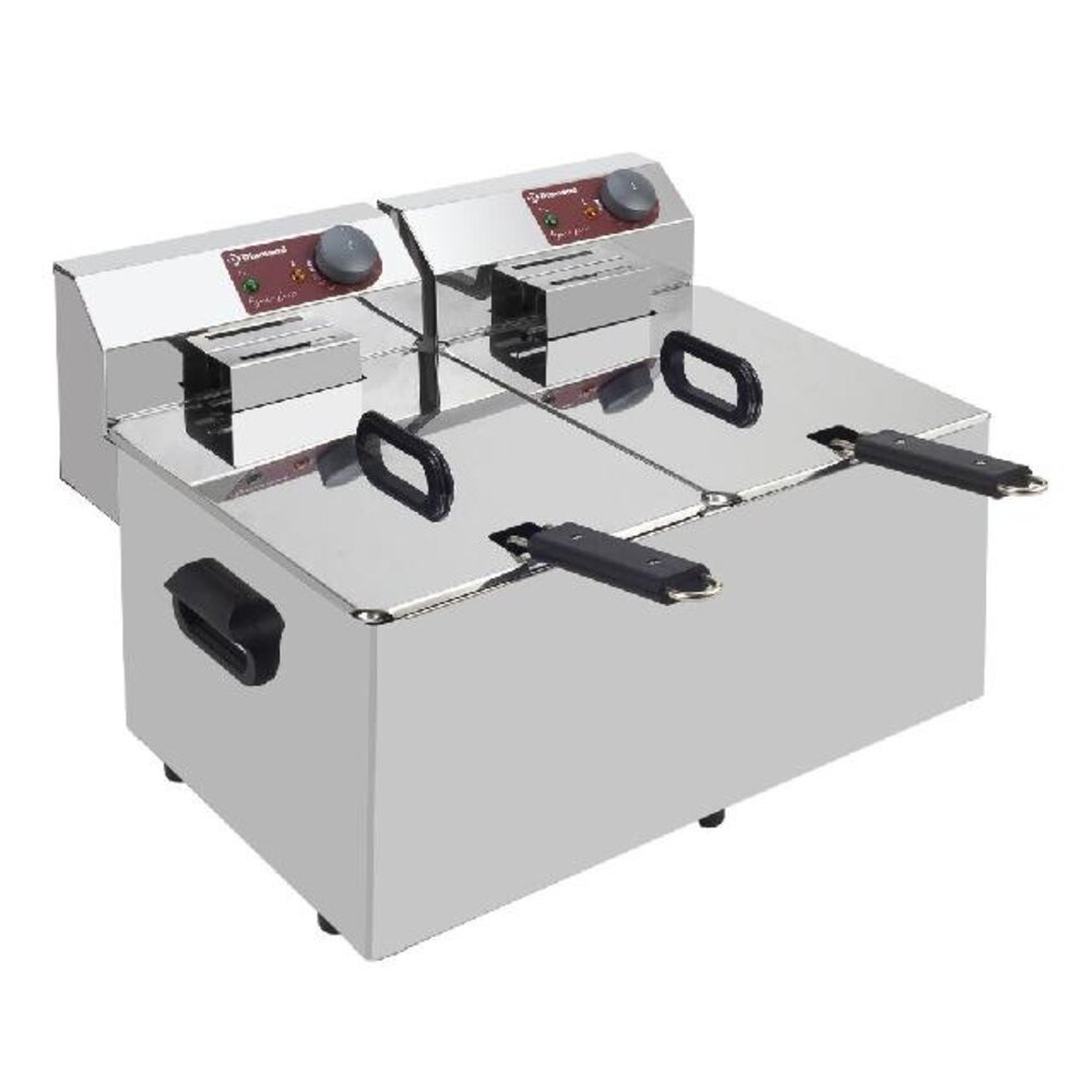 Diamond Elektrische friteuse tafelmodel 2x 7 liter | EF72-N