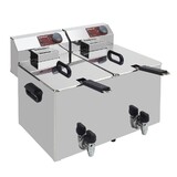 Diamond Elektrische friteuse tafelmodel 2x 8 liter + aftapkraan Diamond Elektrische friteuse tafelmodel 2x 8 liter + aftapkraan