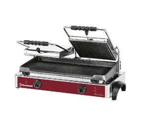 Diamond Elektrische panini grill dubbel, geribde platen Diamond Elektrische panini grill dubbel, geribde platen