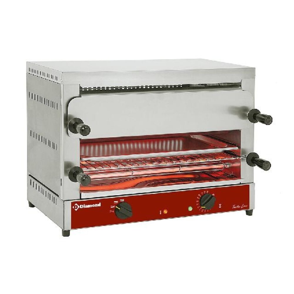 Diamond Elektrische toaster-salamander gn 1 1, 2 verdiepingen (520x320), met  quartz | MD22/R-N Diamond Elektrische toaster-salamander gn 1 1, 2 verdiepingen (520x320), met  quartz | MD22/R-N