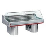 Diamond Gekoelde vitrine toonbank met gebogen ruit, op sokkels Diamond Gekoelde vitrine toonbank met gebogen ruit, op sokkels