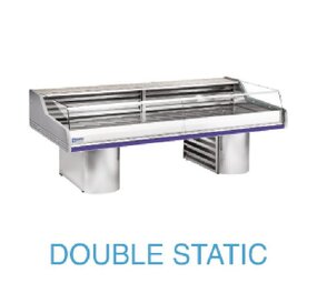 Diamond Gekoelde vitrine toonbank met ruit   self-service  , op sokkels Diamond Gekoelde vitrine toonbank met ruit   self-service  , op sokkels