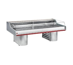 Diamond Gekoelde vitrine toonbank met ruit   self-service  , op sokkels Diamond Gekoelde vitrine toonbank met ruit   self-service  , op sokkels