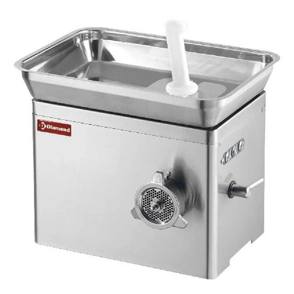 Diamond Hakmolen in r.v.s. n° 22, tafelmodel, unger-systeem (gedeeltelijk), 300 kg h | TSU22/AT-N Diamond Hakmolen in r.v.s. n° 22, tafelmodel, unger-systeem (gedeeltelijk), 300 kg h | TSU22/AT-N