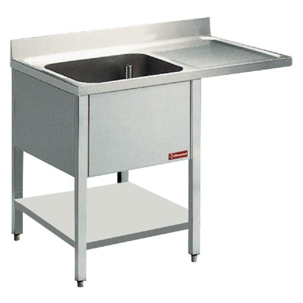 Diamond Spoeltafel met 1 kuip en 1 druipvlak | L1411VD Diamond Spoeltafel met 1 kuip en 1 druipvlak | L1411VD