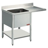 Diamond Spoeltafel met 1 kuip en 1 druipvlak