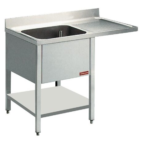 Diamond Spoeltafel met 1 kuip en 1 druipvlak | L1411VD Diamond Spoeltafel met 1 kuip en 1 druipvlak | L1411VD