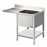 Diamond Spoeltafel met 1 kuip en 1 druipvlak