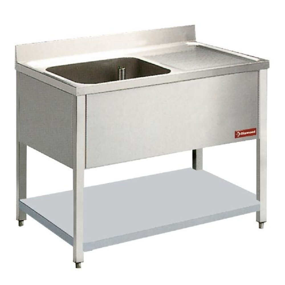 Diamond Spoeltafel met 1 kuip en 1 druipvlak | L1211D/6 Diamond Spoeltafel met 1 kuip en 1 druipvlak | L1211D/6