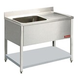 Diamond Spoeltafel met 1 kuip en 1 druipvlak