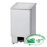 Diamond Inox vuilbak, met pedaal, deksel met vijzel, 120 liter Diamond Inox vuilbak, met pedaal, deksel met vijzel, 120 liter
