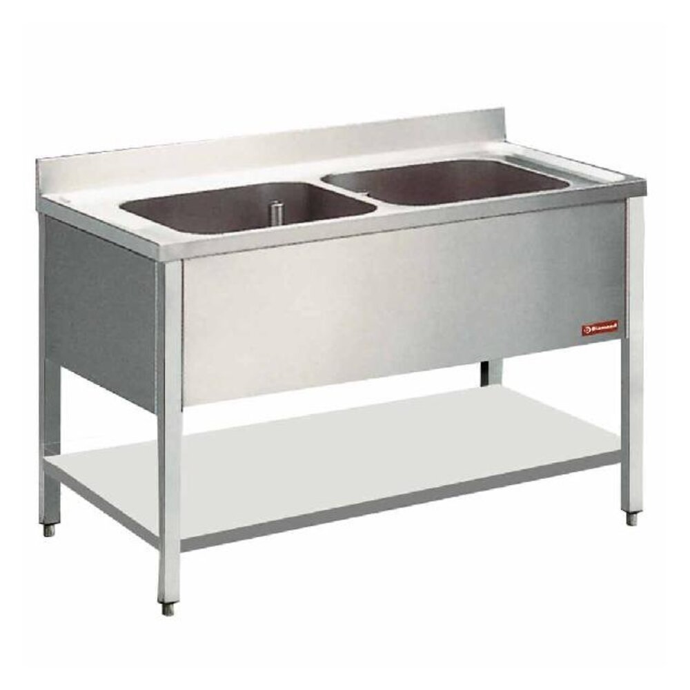 Diamond Spoeltafel met 2 kuipen | L1421 Diamond Spoeltafel met 2 kuipen | L1421