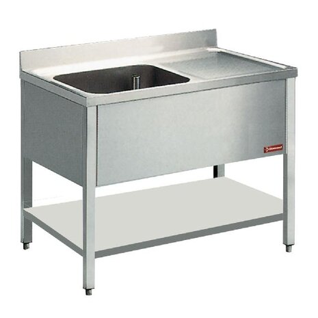 Diamond Spoeltafel met 1 kuip en 1 druipvlak | L1411D Diamond Spoeltafel met 1 kuip en 1 druipvlak | L1411D