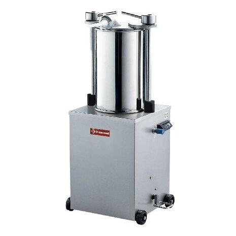 Diamond Hydraulische verticale worstenvuller in r.v.s., 35 liter op wielen | BSH-35C