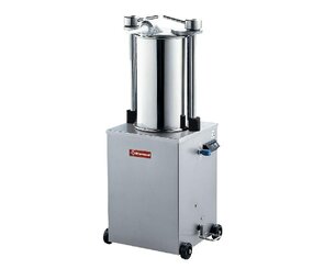 Diamond Hydraulische verticale worstenvuller in r.v.s., 25 liter, op wielen