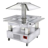 Diamond Eiland bain-marie, warm buffet  4x gn 1 1-150 (wit hout)
