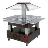 Diamond Eiland bain-marie warm buffet  4x gn 1 1-150 (wengé hout)