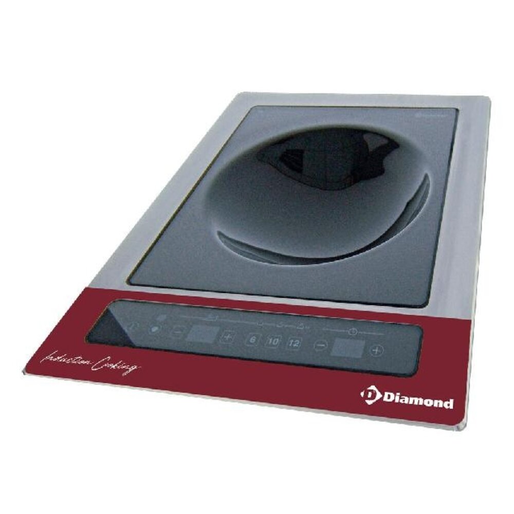 Diamond Inductieplaat  wok-inbouwbaar  3,6 kw, tactiele toetsen | WOKI-36IB/M Diamond Inductieplaat  wok-inbouwbaar  3,6 kw, tactiele toetsen | WOKI-36IB/M