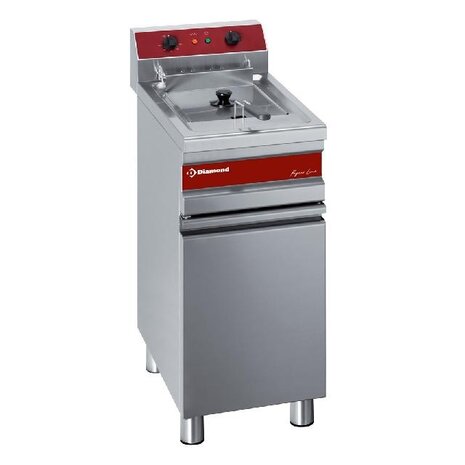 Diamond Elektrische friteuse 1 kuip 14 liter op gesloten kast | F14E/M