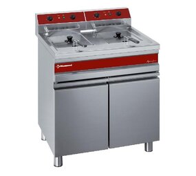 Diamond Elektrische frituurpan, 2 kuipen van 14 liter op kast